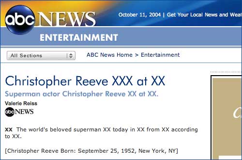 Christopher Reeve XXX at XX