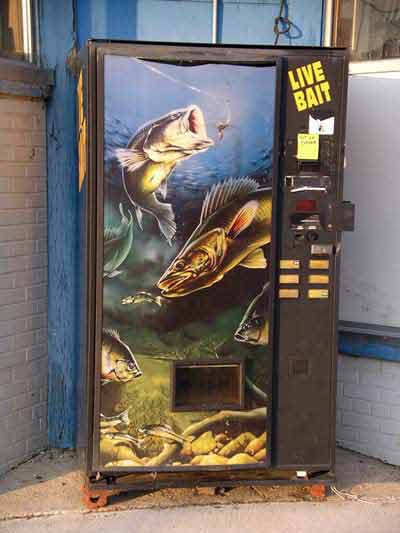 picture of a vending machine that sells live bait